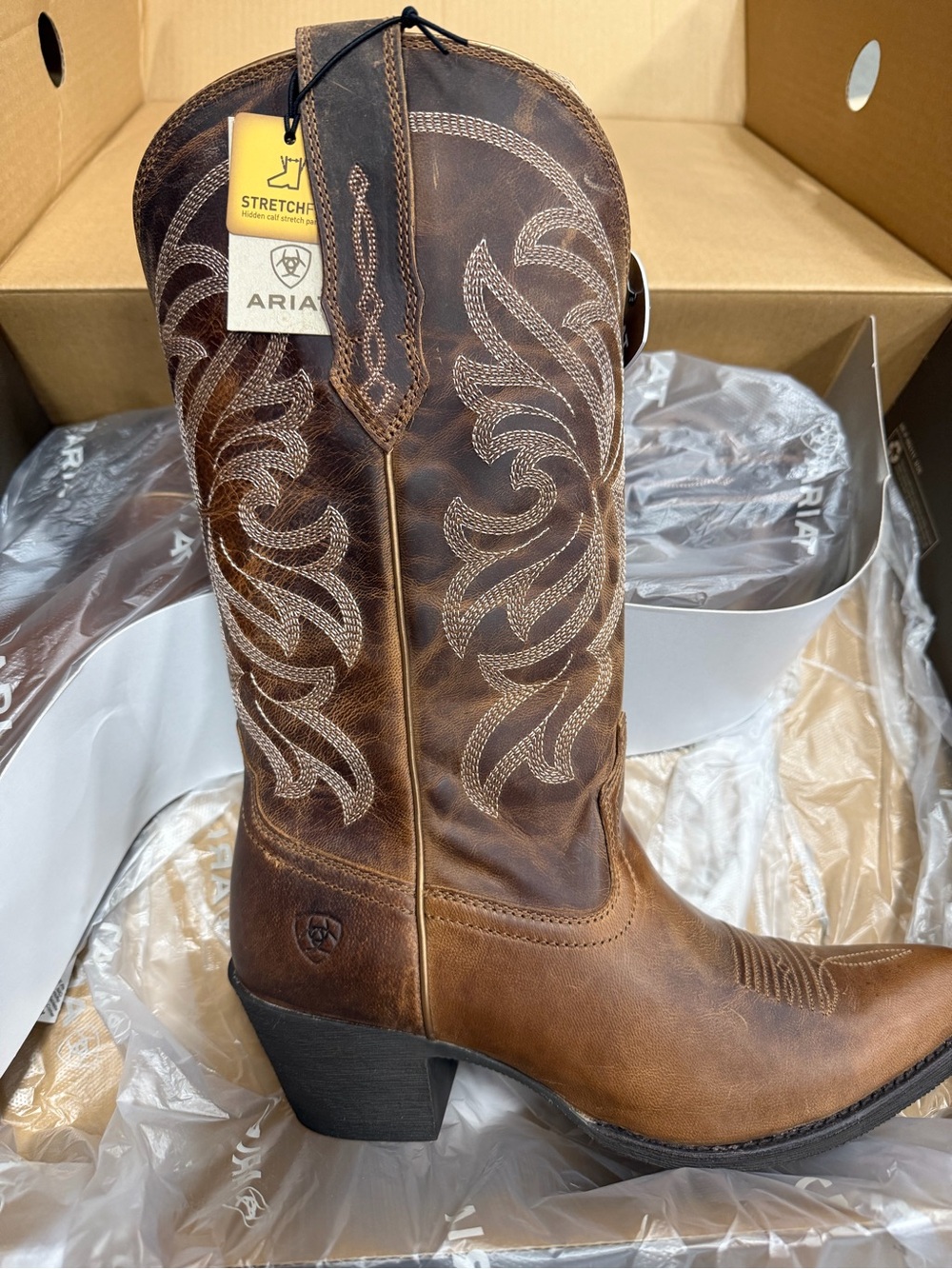Ariat Mesa Tan Women's Heritage J Toe Western Boots - Picture 3 of 5